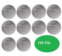 100 pile CR2032 panasonic 10 batterie Litio 3V BatterieCR 2032 Bulk