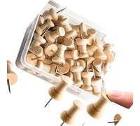 100 Pins Wood Pins Pushpins DECORATIVE Bacheca Messaggi Per Uffici Scolastici Pushpins Poster Decorativo Poster In Legno Thumb