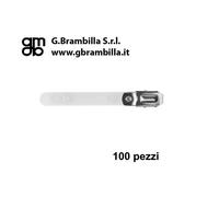 100 PINZETTE PORTA BADGE - 100 PLASTIC BADGE CLIPS