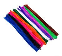 100 Pipe Cleaner Multicolore per Bambini Adulti 100 Pipe Cleaner(Dark mix) | Materiale plush morbido, per facile da piegare e tagliare, per sicuro per bambini, progetti scolastici