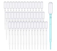 100 pipette monouso da 1 ml, in plastica trasparente, con scala | Pipette da laboratorio usa e getta per esperimenti, profumi essenziali, forme di dolciumi, oli, mangime per animali domestici