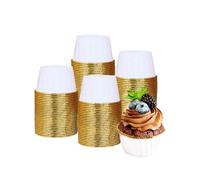 100 pirottini bianchi per cupcake, 99,2 g, in alluminio, usa e getta, per muffin, mini pirottini per cupcake, per feste, matrimoni, compleanni, San Valentino