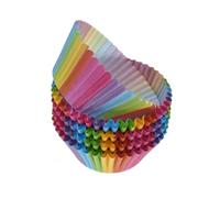 100 pirottini di carta colorati arcobaleno per cupcake, muffin, per feste, matrimoni, baby shower, pasticceria a casa