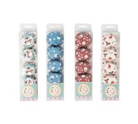 100 pirottini natalizi per cupcake con design stampato di Babbo Natale, mini pirottini di carta per muffin per pasticceria
