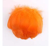100 piume colorate per fai da te,piume d'oca naturali,piume d'oca indiane,per fai da te,maschere,cappelli,orecchini,ornamenti per capelli,acchiappasogni,matrimoni,carnevale,feste,7-12 cm,arancione