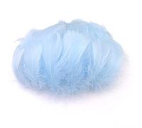 100 Piume Colorate per Fai da Te,Piume D'Oca Naturali,Piume D'Oca Indiane,per Fai da Te,Maschere,Cappelli,Orecchini,Decorazione per Capelli,acchiappasogni,Matrimonio,Carnevale,Feste,5-8 cm,Azzurro