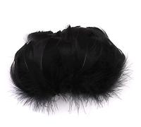 100 piume colorate per fai da te,piume d'oca naturali,piume d'oca indiane,per fai da te,maschere,cappelli,orecchini,decorazione per capelli,acchiappasogni,matrimonio,carnevale,feste,5-8 cm,colore nero
