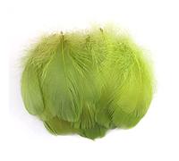 100 piume colorate per fai da te,piume d'oca naturali,piume d'oca indiane,per fai da te,maschere,cappelli,orecchini,ornamenti per capelli,acchiappasogni,matrimoni,carnevale,feste,7-12 cm,verde oliva