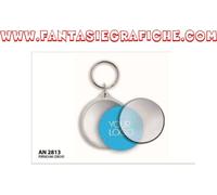 100 PORTA CHIAVE PERSONALIZZATI A COLORI CON LOGO AZIENDE FRONTE - RETRO GADGET
