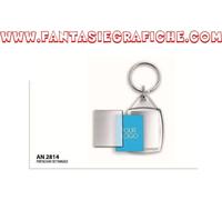100 PORTA CHIAVE PERSONALIZZATI A COLORI CON LOGO AZIENDE FRONTE - RETRO GADGET