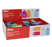 100 portachiavi porta etichette plastica trasparente Premium assortimento colore Apli 17136