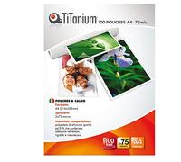 TITANIUM - PP075-02T - Pouches - A4 - 216x303 mm - 2x75 micron - Titanium - conf. 100 pezzi - 68533 - Conf. da 1 Pz. - PP075-02T