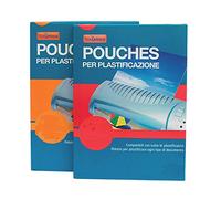 100 POUCHES PER LA PLASTIFICAZIONE 125 MICRON A6 11.1x15.4 CM lucida per plasticatrice