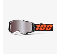 100 Percent Armega Blacktail HiPer S22, occhiali a specchio male Nero/Bianco/Arancione Argento A Specchio