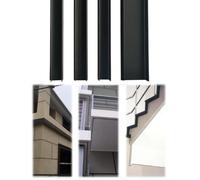 100 profili in PVC da 1 m, canalina a U per giunti e gocciolatoi | Profilo U in PVC per scanalature divisorie e linee di gocciolamento su balconi e gronde(6x5mm/0.23x0.19in)