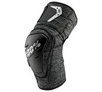 100% Fortis Protezioni per ginocchia per biciclette, nero-grigio, taglia S M