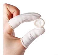 100 protezioni in gomma per pulizia e progetti artistici, elastici e confortevoli, colore bianco