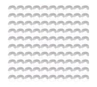 100 protezioni per barba usa e getta in nylon elastico traspirante senza lattice (bianco)