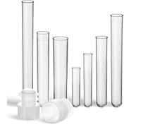 100 provette di plastica con tappo a pressione. Di alta qualità, Plastica, 100 x Ø 16mm