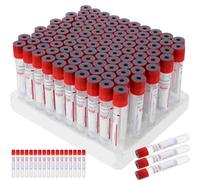 100 Provette Per La Raccolta Del Sangue, Provette Per La Raccolta Del Sangue Sottovuoto In Vetro, Provette Per La Raccolta Del Sangue Da 3ml/5ml/10ml, Per Laboratori, Istituti Di Ricerca,10ml
