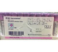 100 PROVETTE STERILI VACUTAINER EMOCROMO 3ML K3E 5,4 mg 13x75 mm REF 368857
