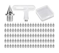 100 punte in acciaio con 1 levachiodi e 1 scatola di stoccaggio, punte per scarpe da corsa, punte per atletica leggera, punte di ricambio per scarpe da corsa