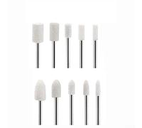 100 punte per lucidatura in lana con gambo da 1/8 di pollice, strumenti per lucidatura in feltro compresso per utensili rotanti, smerigliatrici, trapani, compatibili con metallo, gioielli, Gl