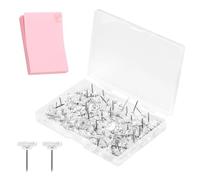 100 puntine a strappo con 1 confezione di note adesive, puntine da riso con scatola portaoggetti, lunghezza puntine 12 mm, puntine, puntine, puntine, puntine, puntine, puntine, puntine lampo, per