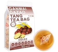 100% Pure Natural Herbal Tea, Ganmai Dazao Tang Tea Bag, 480g/16.93oz (16g*30bags) 甘麦大枣汤 grano, liquirizia, caffeina libera, nessun additivo, non OGM