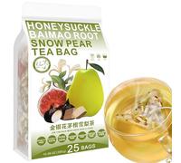 100% Pure Natural Herbal Tea, Honeysuckle Baimao Root Snow pear Tea Bag, 300g/10.58oz (12g*25bags), 金银花茅根雪梨茶, Goji, foglia di gelso, liquirizia, senza additivi, non OGM