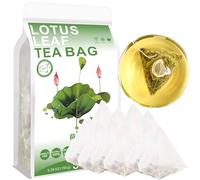 100% Pure Natural Herbal Tea, Lotus leaf Tea Bag, 150g/5.29oz (3g*50bags), 荷叶茶 tè secco foglie di loto foglie di loto, 100% naturale e caffeina libera, vegan