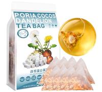 100% Pure Natural Herbal Tea, Poria cocos Dandelion Tea Bag, 250g/8.81oz (5g*50bags) 茯苓蒲公英茶 Rosa, Hawthorn, Goji, Licorice Dandelion Leaves Tea, Combinazione di tè alle erbe