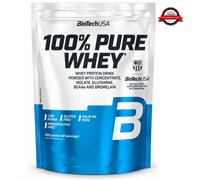 100% Pure Whey 900 Gr Biotech Usa Proteine Isolate con BCAA senza Glutine