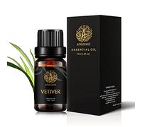 100% puro Vetiver olio essenziale per diffusore, 0,33oz-10ml Aromaterapia Vetiver Olio essenziale fragranza, terapeutico Grade Vetiver profumato olio per umidificatore, massaggi, casa