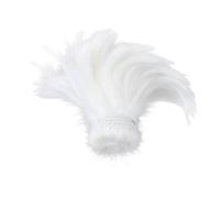 100 pz/1 lotto di piume di gallo naturale decorazione fai da te accessori da cucito 10-6 pollici piume di fagiano per artigianato bianco