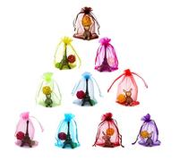100 pz 10 x 15 cm multicolore regalo in organza, cordino sacchetti per festa di nozze festival (10 colori)