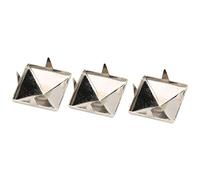 100 Pz 100mm-15mm Quattro Ganasce Rivetti Spikes Borchie Punk Punk Punk Punk Spot Borchie Piramide Quadrata per Punk Craft Abbigliamento in Pelle Scarpe Decorazione(10mm-argento)