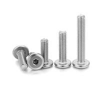 100 pz 304 In Acciaio Inox A Brugola Testa Piatta Vite Mobili Vite Connettore Comune Bullone M3 M4 M5 M6, M3