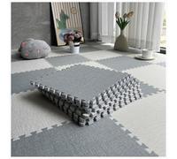 100 Pz 30x30 Cm Piastrelle In Schiuma Pavimento Quadrato Ad Incastro Tappetino Morbido E Traspirante Puzzle Tappeto Tappetino In Schiuma Per La Decorazione Della (Color:Grigio chiaro + beige)