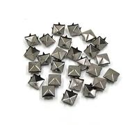 100 Pz 4 Rivetti Ad Artiglio Per Vestiti Borchie E Punte In Metallo Quadrate Rotonde Rivetti A Piramide Per Borchie In Pelle Scarpe Fai Da Te Accessori Punk-Quadrato Nero,8mm