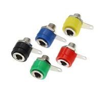 100 PZ 4mm Banana Binding Post Test Connettore 4mm Banana Presa Femmina Adattatore jack Rosso Nero Verde Giallo Blu(Green)