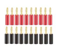 100 pz 4mm Vite for altoparlanti Audio Spine a Banana Connettore Rosso Nero Tipo a vite Cavo for altoparlanti Pin Filo Connettori a Banana(No brand)