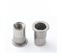 100 pz 50 pz 20 pz M3 M4 M5 M6 M8 M10 M12 304 In Acciaio Inox Rivnut Testa Piatta Rivetto Filettato inserto Nutsert Cap Rivet Dado(20pcs 304 WHITE,M4)
