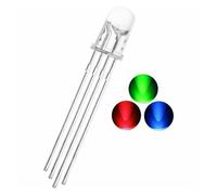 100 pz 5mm RGB LED Diodi Anodo Comune Catodo Multicolore Diodo Emettitore Micro Indicatore Fai da Te PCB Circuito Lampadina Lampade per Progetti Elettronici(5mm (Common Cathode))