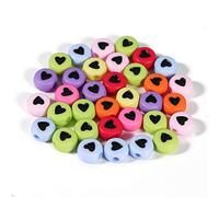 100 pz 7mm Foro 2mm Distanziati Acrilico Perline Rotonde A Forma di Cuore di Amore Perline per Monili Che Fanno Pendenti E Ciondoli Fai da Te Braccialetto Fatto A Mano Fashion Book