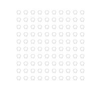 100 PZ 8mm Piccioni Identificazione Gamba Anelli Fasce per Gamba Pollame Nessuna Parola Piccioni Forniture (Bianca)