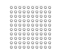 100 PZ 8mm Piccioni Identificazione Gamba Anelli Fasce per Gamba Pollame Nessuna Parola Piccioni Forniture (Nera)