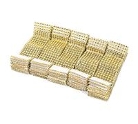 100 pz Argento/Oro 8 Righe Titolare portatovaglioli per Anello Diamond Mesh Wrap per la Festa di Nozze Anniversario Evento Decorativo