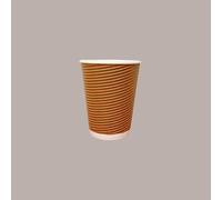 100 Pz Bicchiere Carta Termico BT42 12oz 420 ml Marrone Naturale