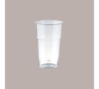 100 Pz Bicchiere Plastica Kristal Cup 300cc (0,25 L alla Tacca) Monouso per Bibite Fredde